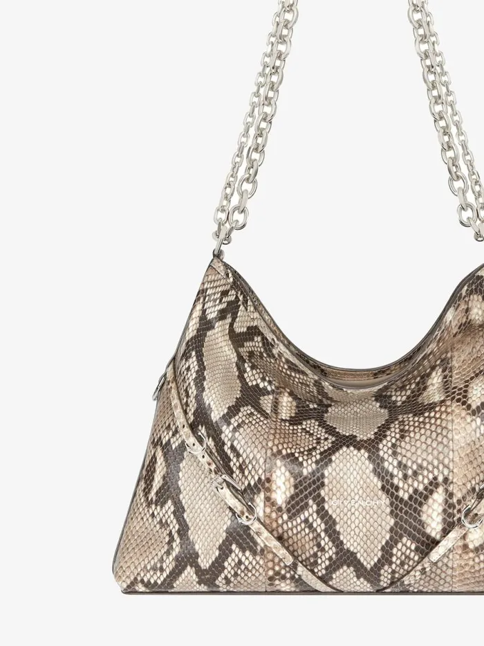 Medium Voyou Chain Bag In Python Greynatural Women Givenchy Shoulder Bags
