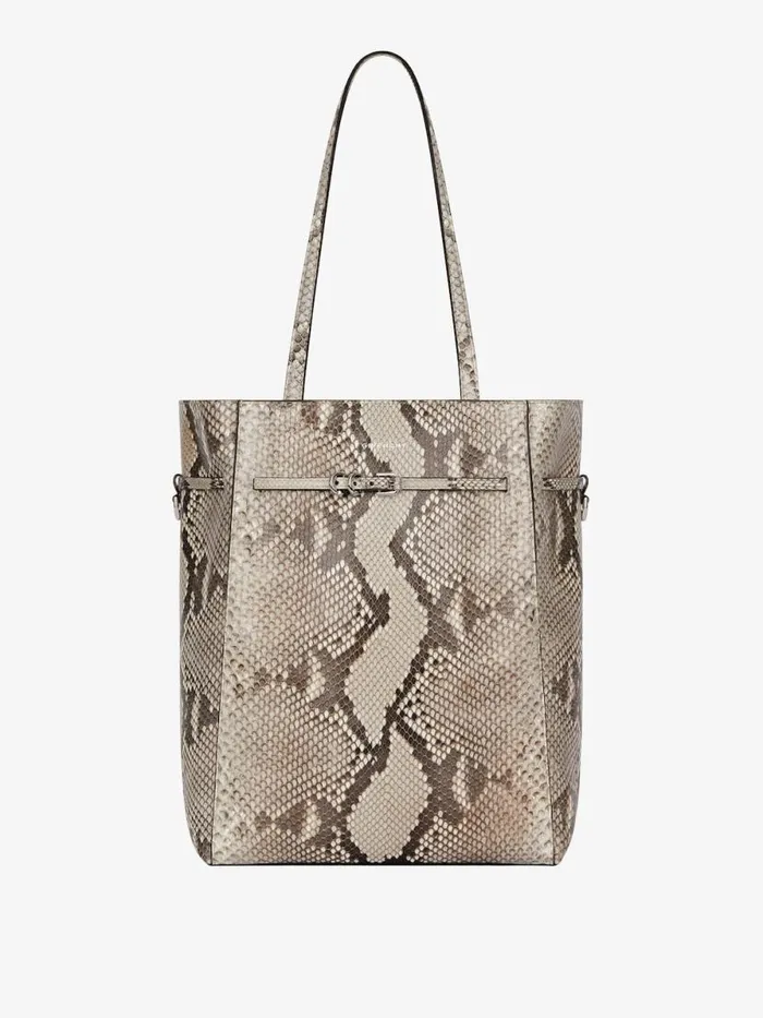 Medium Voyou Tote Bag In Python Greynatural Women Givenchy Shoulder Bags