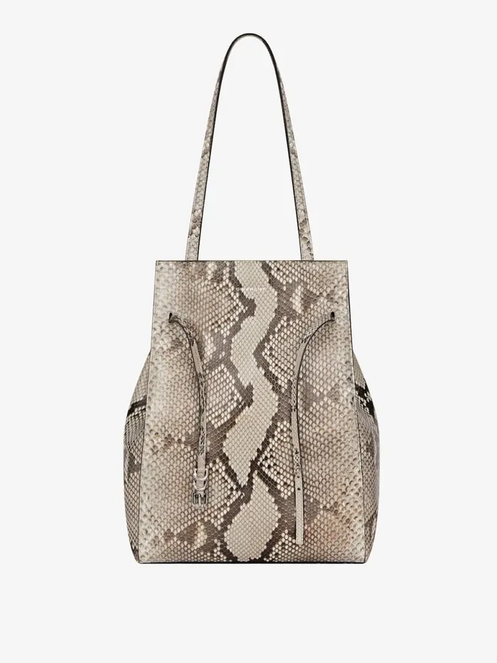 Medium Voyou Tote Bag In Python Greynatural Women Givenchy Shoulder Bags