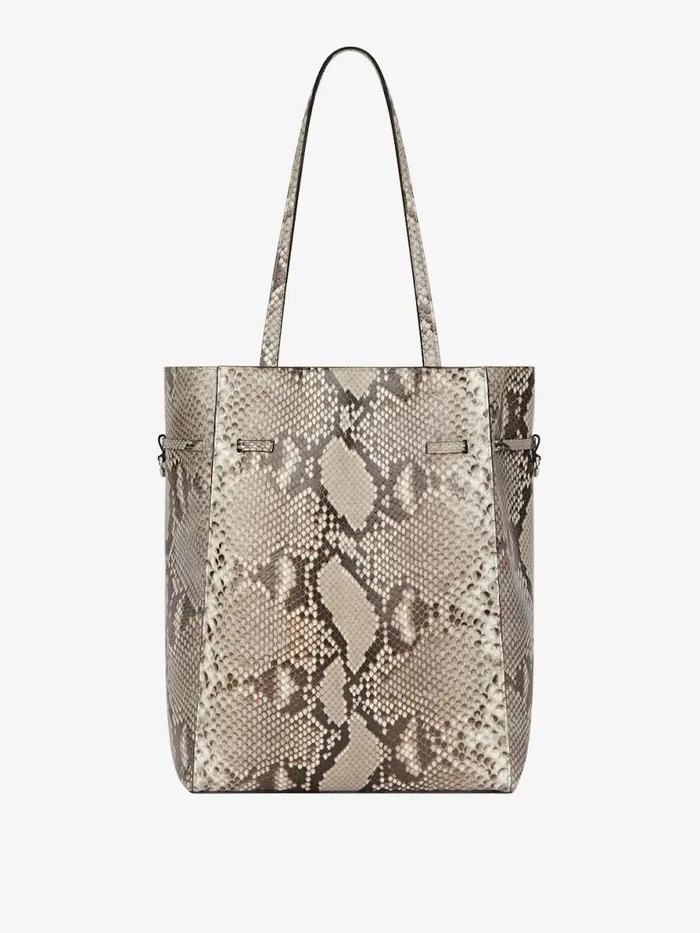 Medium Voyou Tote Bag In Python Greynatural Women Givenchy Shoulder Bags