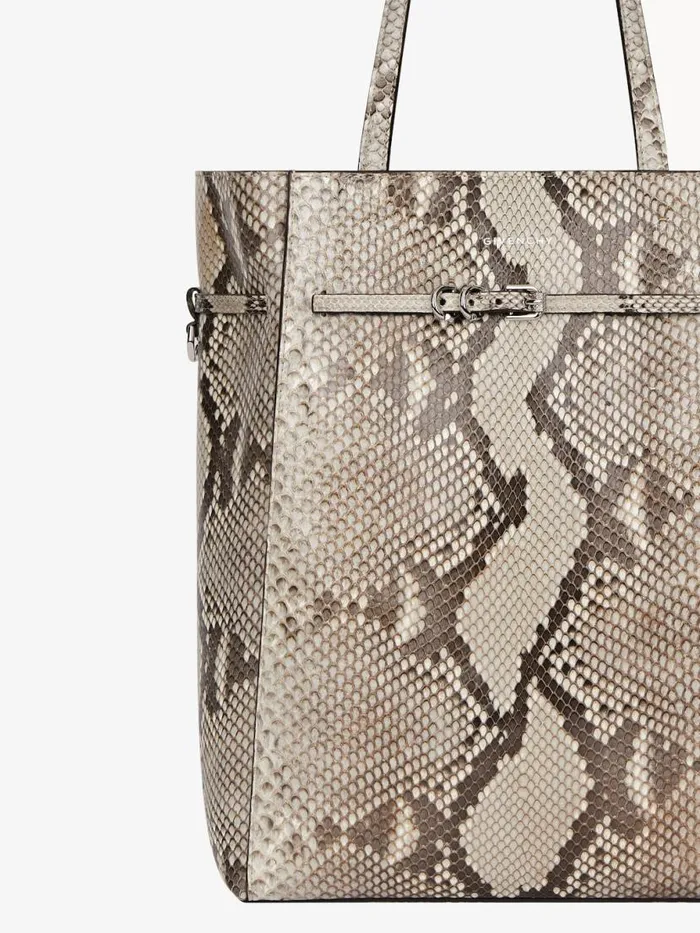 Medium Voyou Tote Bag In Python Greynatural Women Givenchy Shoulder Bags
