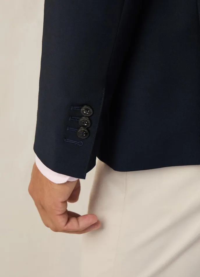 Men Blazers Faonnable TwoButton Stretch Blazer Marine Blue