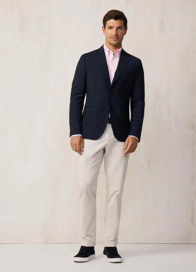 Men Blazers Faonnable TwoButton Stretch Blazer Marine Blue