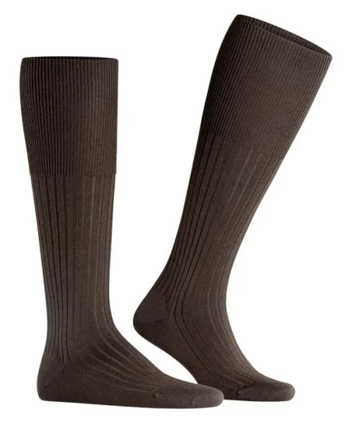Men Bristol Pure Men Kneehigh Socks Brown FALKE Knee High Socks