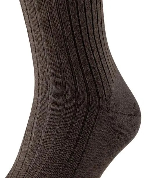 Men Bristol Pure Men Kneehigh Socks Brown FALKE Knee High Socks