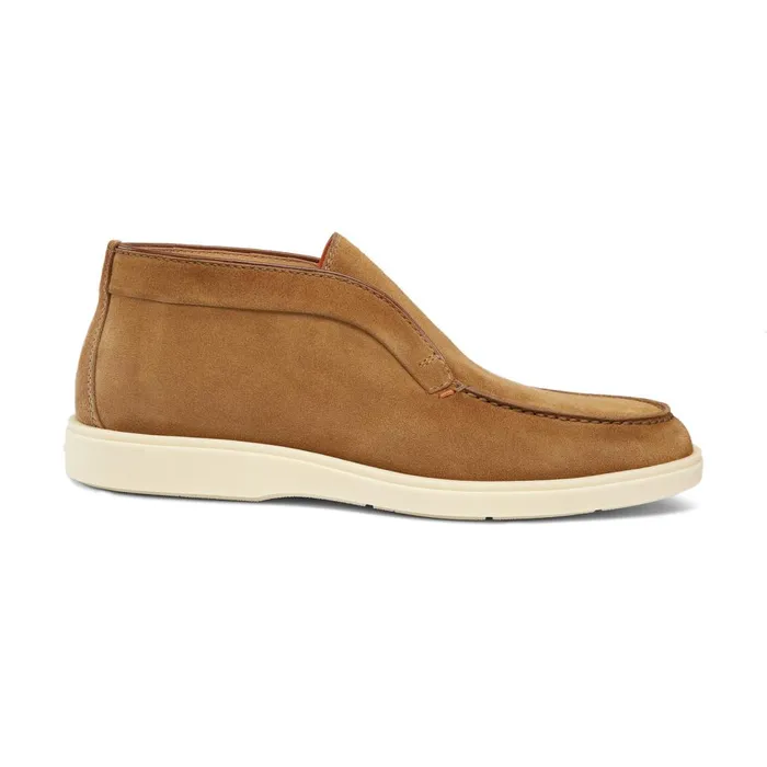 Men Brown Suede Desert Boot Santoni Boots