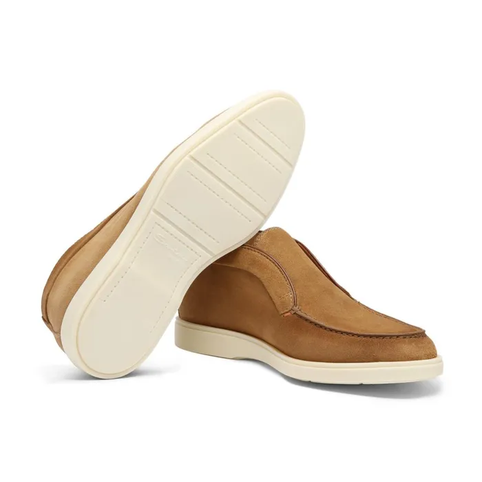 Men Brown Suede Desert Boot Santoni Boots