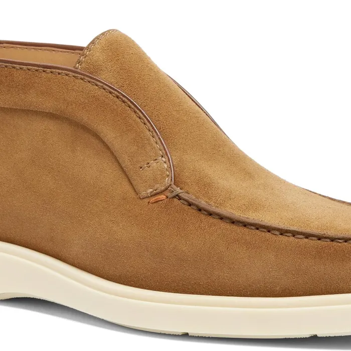 Men Brown Suede Desert Boot Santoni Boots