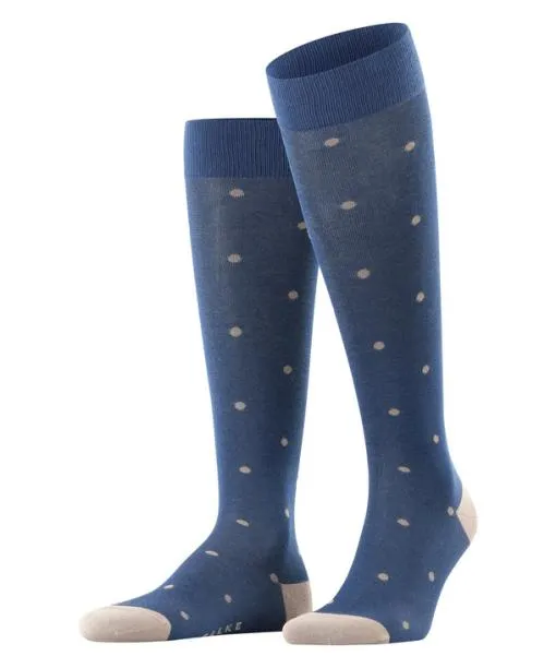 Men Dot Men Kneehigh Socks Royal Blue FALKE Knee High Socks