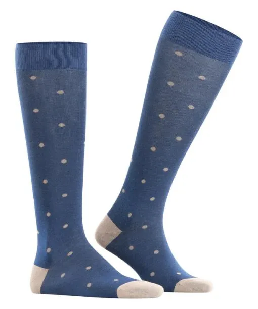 Men Dot Men Kneehigh Socks Royal Blue FALKE Knee High Socks