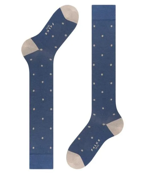 Men Dot Men Kneehigh Socks Royal Blue FALKE Knee High Socks