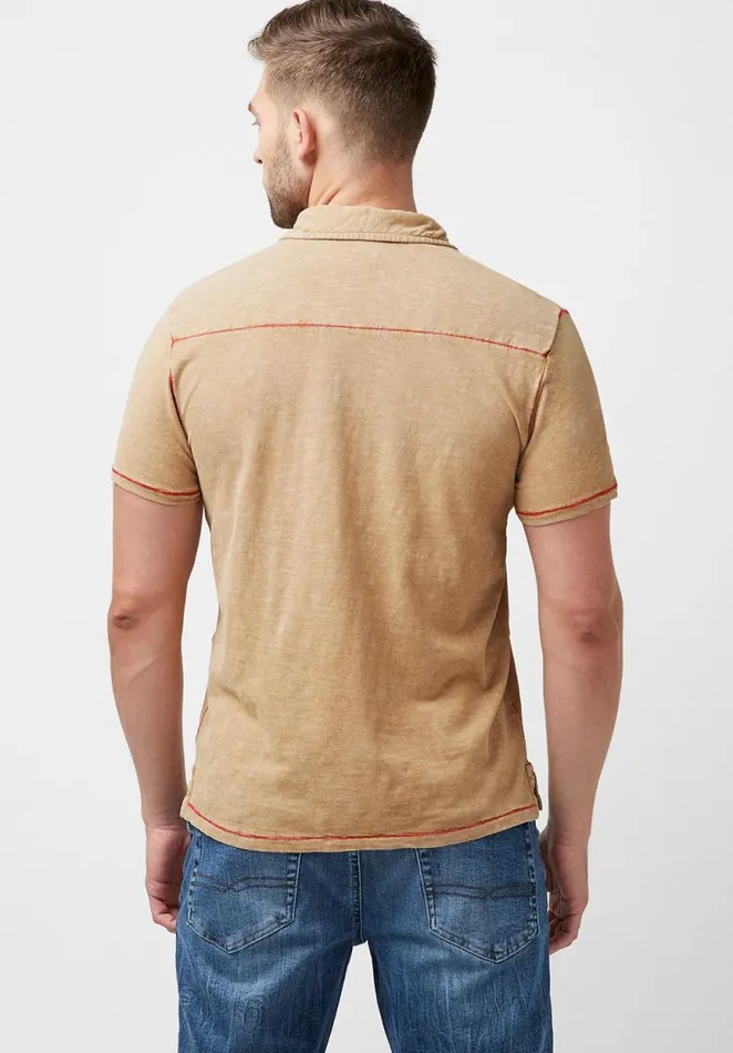 Men Kacinos Optic Wash Navy Polo Whale Buffalo David Bitton Tops and Tees