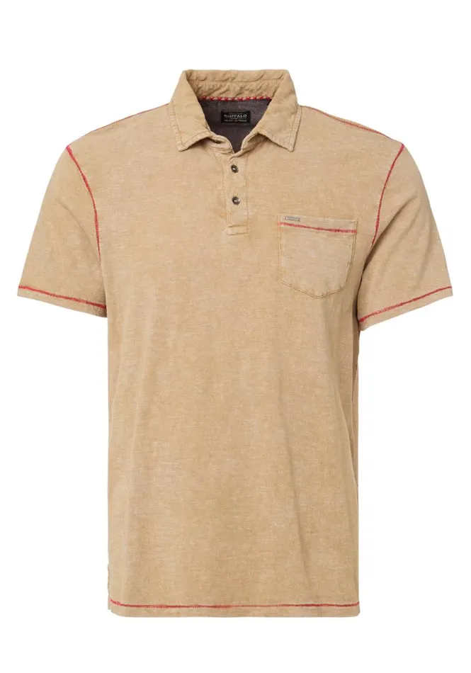Men Kacinos Optic Wash Navy Polo Whale Buffalo David Bitton Tops and Tees