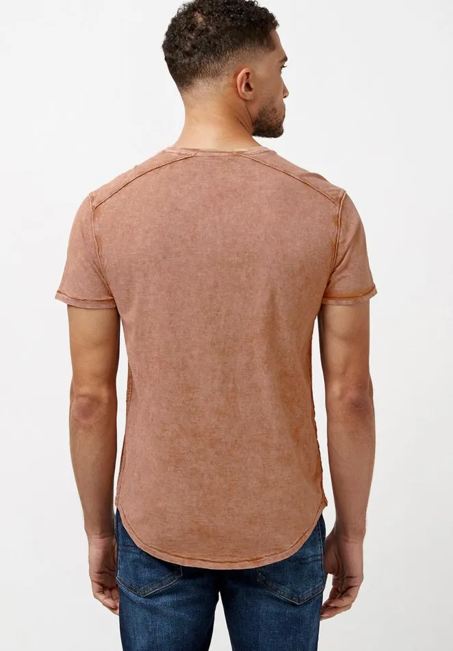 Men Kamiz Acid Wash Pocket TShirt Black Buffalo David Bitton Tops and Tees