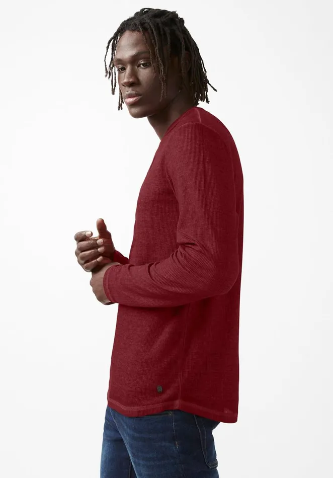 Men Kipat Red LongSleeve Mens Top Zinfandel Buffalo David Bitton Tops and Tees