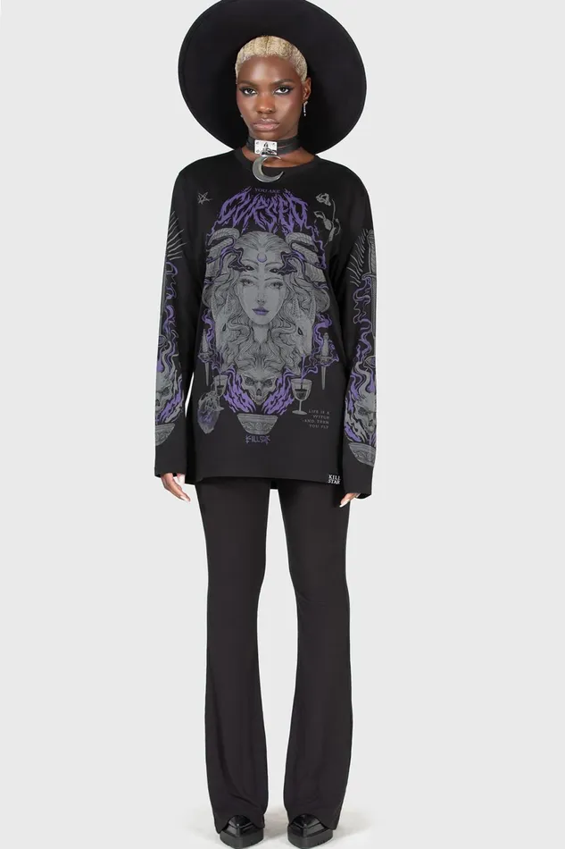 Men Long Sleeves Killstar Allergra Long Sleeve Top