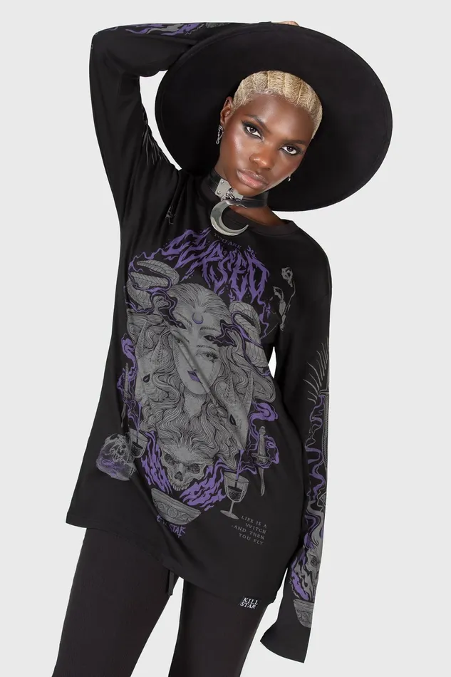 Men Long Sleeves Killstar Allergra Long Sleeve Top