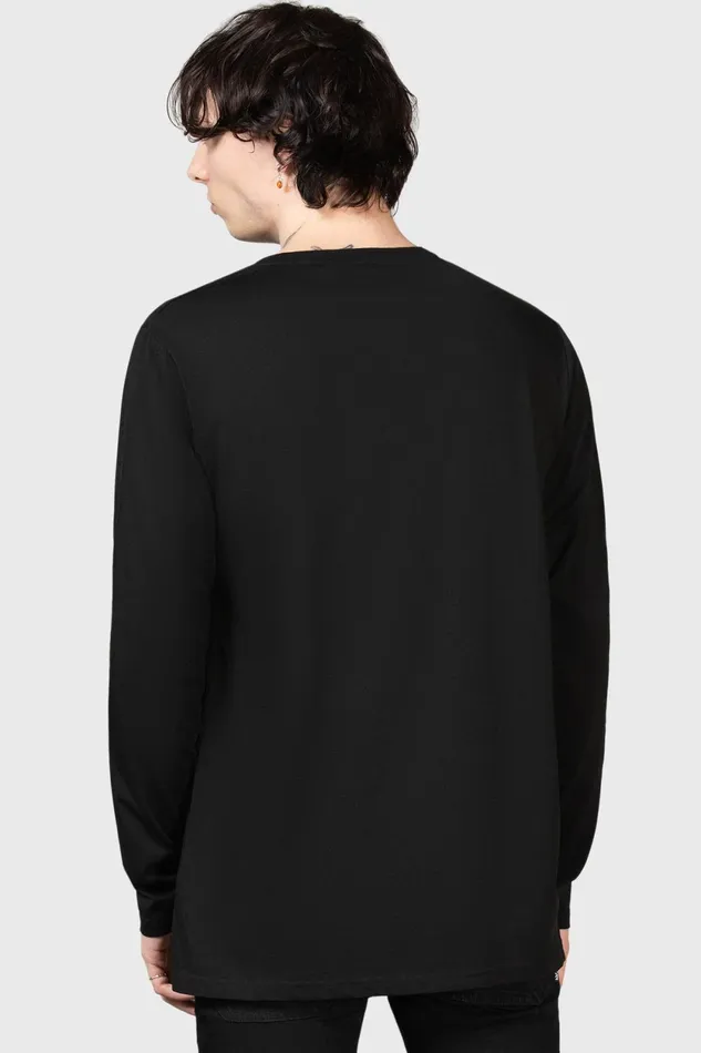 Men Long Sleeves Killstar Warned Long Sleeve Top