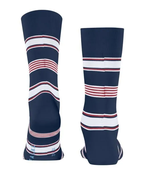 Men Marina Stripe Men Socks Royal Blue FALKE Socks