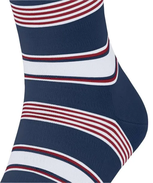 Men Marina Stripe Men Socks Royal Blue FALKE Socks
