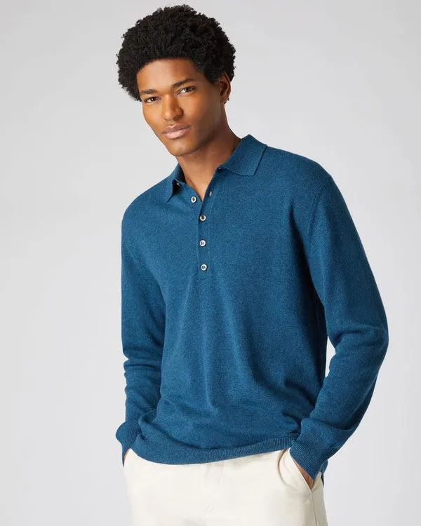Men Men039s Button Cashmere Polo ShirtIn Lagoon Blue Lagoon Blue NPeal Polos and Tshirts Men Men039s Button Cashmere Polo ShirtIn Lagoon Blue Lagoon Blue NPeal Polos and Tshirts