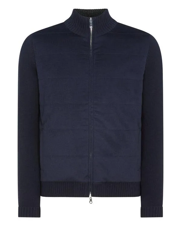 Men Men039s Cashmere Woven Front JacketIn Navy Blue Navy Blue NPeal Coats and Jackets
