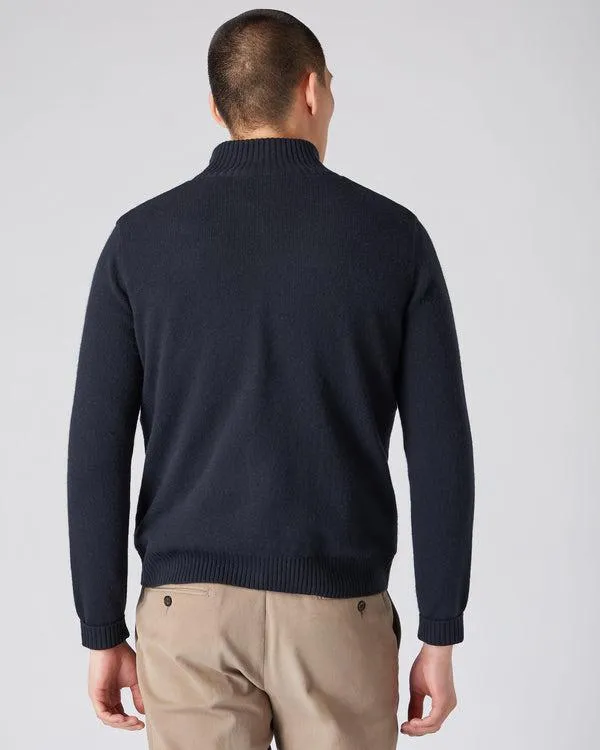 Men Men039s Cashmere Woven Front JacketIn Navy Blue Navy Blue NPeal Coats and Jackets