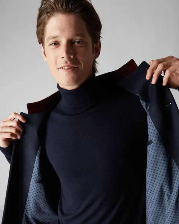 Men Men039s Woven Cashmere WaistcoatIn Navy Blue Navy Blue NPeal Gilets and Waistcoats