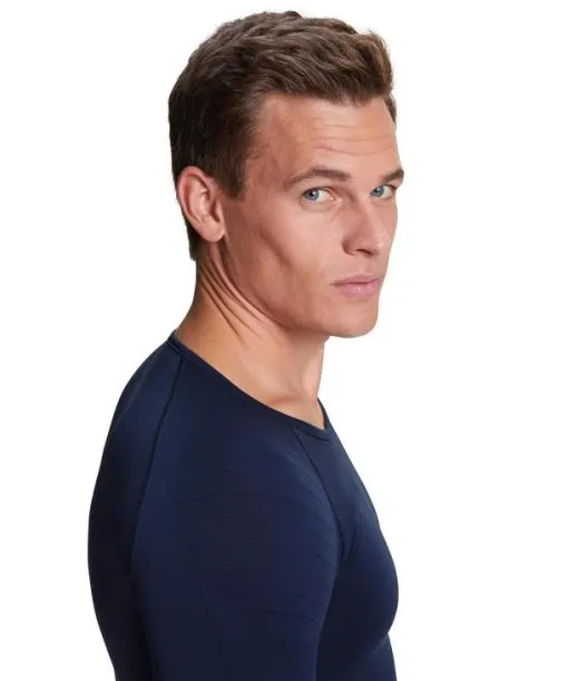 Men Men Long Sleeve Shirt Warm Space Blue FALKE Long Sleeve Shirts