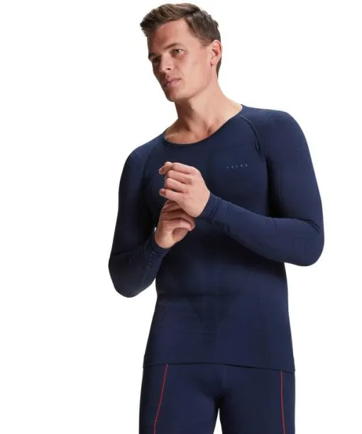 Men Men Long Sleeve Shirt Warm Space Blue FALKE Long Sleeve Shirts
