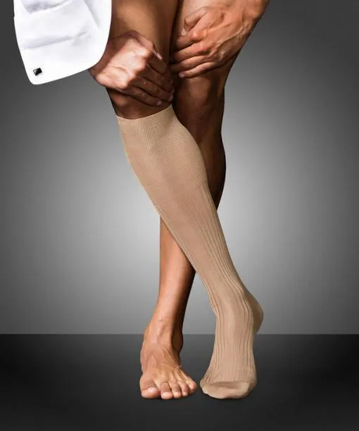 Men No 10 Pure Fil Dcosse Men Kneehigh Socks Brownie Me FALKE By Material