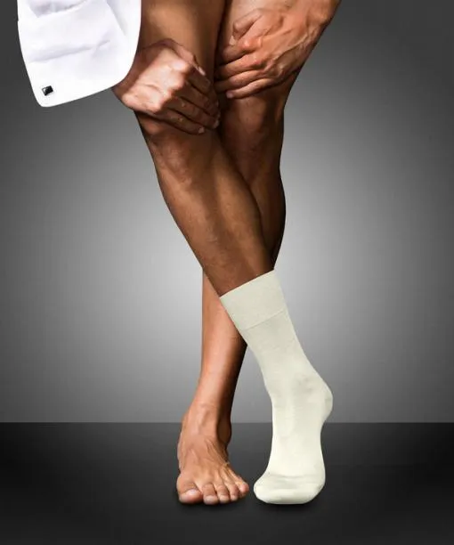Men No 6 Finest Merino and Silk Men Socks Woolwhite FALKE Socks