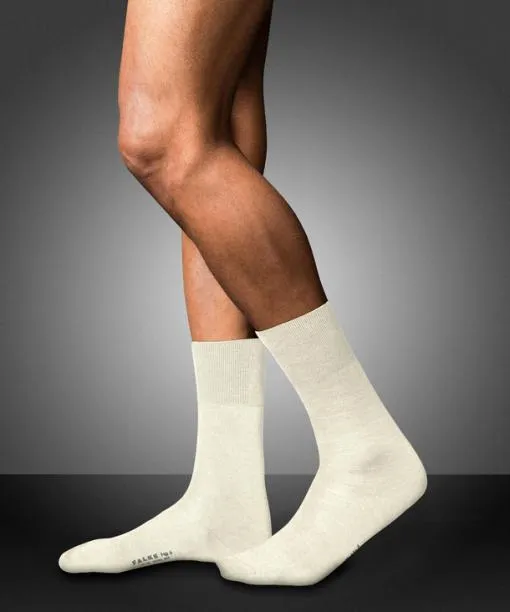 Men No 6 Finest Merino and Silk Men Socks Woolwhite FALKE Socks