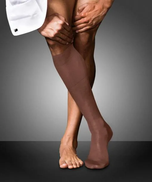 Men No 9 Pure Fil Dcosse Men Kneehigh Socks Brandy FALKE Knee High Socks