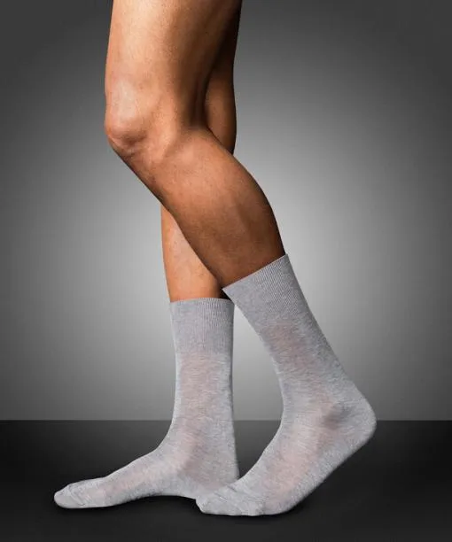 Men No 9 Pure Fil Dcosse Men Socks Light Greymel FALKE By Material