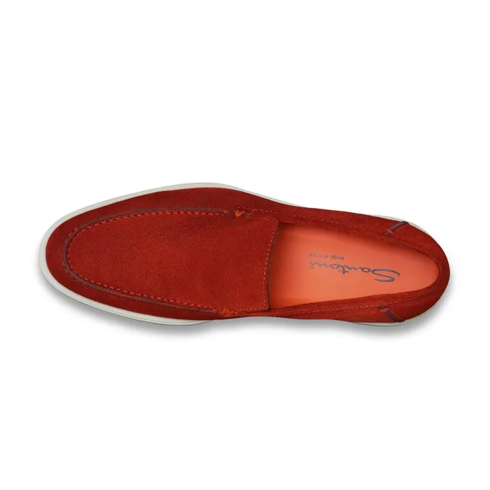 Men Orange Suede Loafer Santoni Loafers