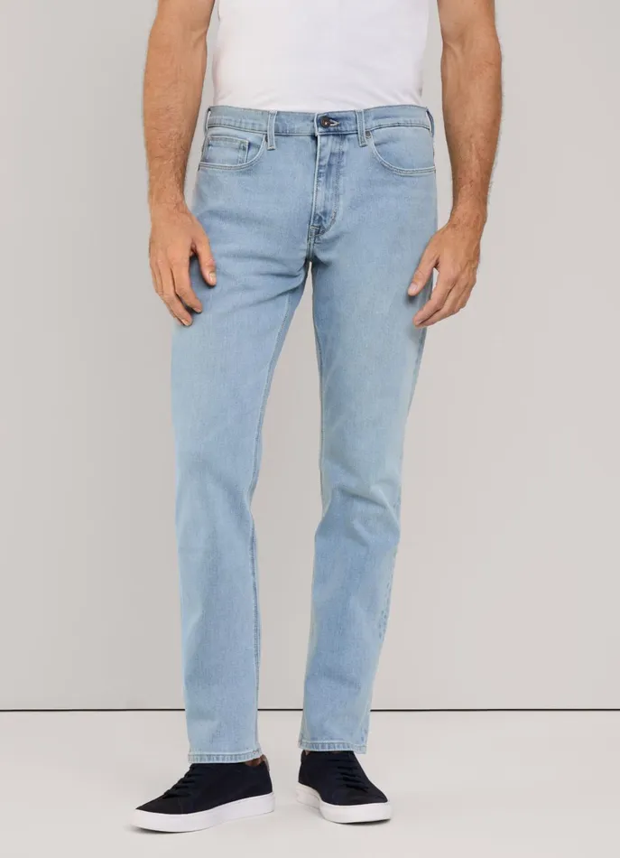 Men Pants Faonnable Regular Fit Worn Effect Jeans Washed Denim
