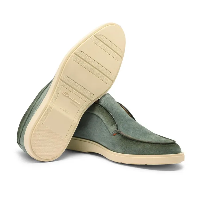 Men Petrol Green Suede Desert Boot Santoni Boots