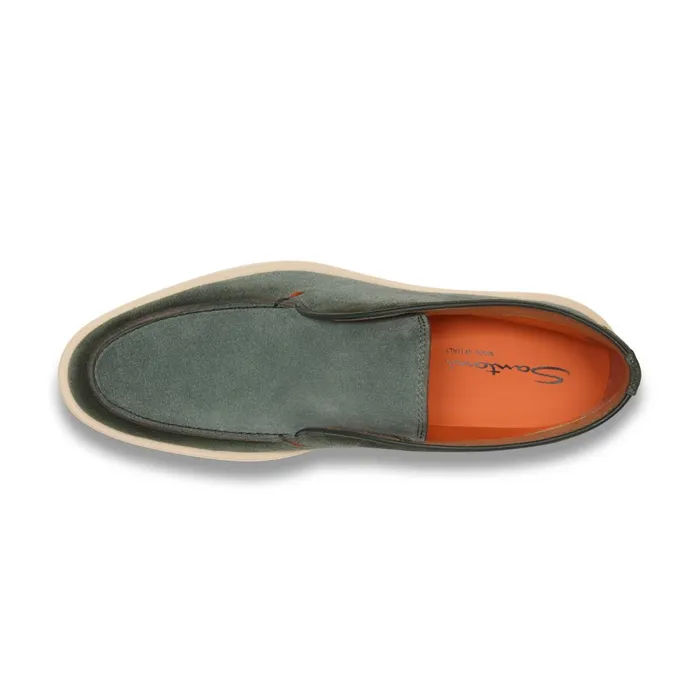 Men Petrol Green Suede Desert Boot Santoni Boots