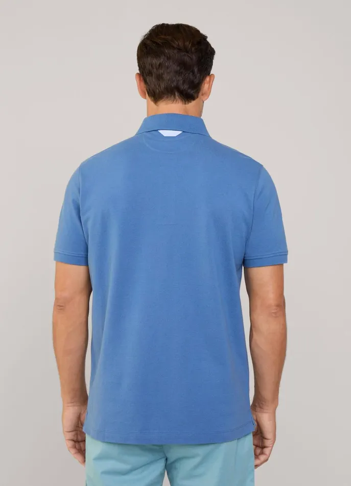 Men Polo Shirts Faonnable Regular Fit Pima Polo Dark Denim Blue