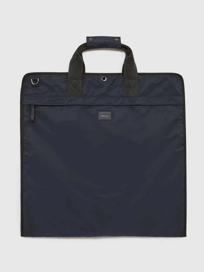 Men Reiss Bags Callum Nylon Webbing Suit Bag Dark Navy
