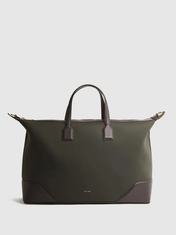 Men Reiss Bags Elliot Neoprene Holdall Khaki