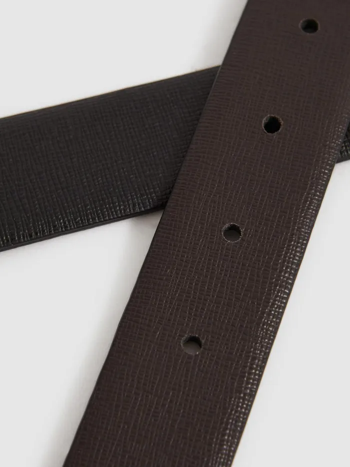 Men Reiss Belts Ricky Reversible Leather Belt Blackbrown