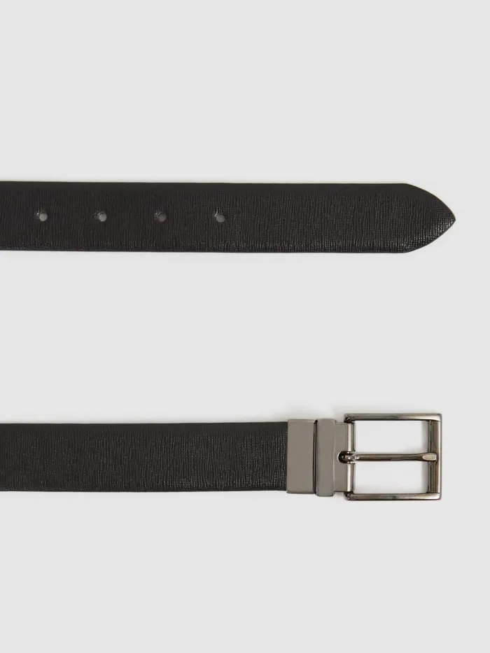 Men Reiss Belts Ricky Reversible Leather Belt Blackbrown