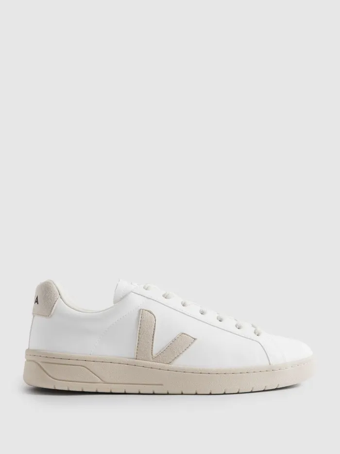 Men Reiss Brands Vegan Leather Trainers Whitenatural