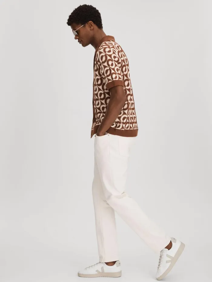 Men Reiss Brands Vegan Leather Trainers Whitenatural
