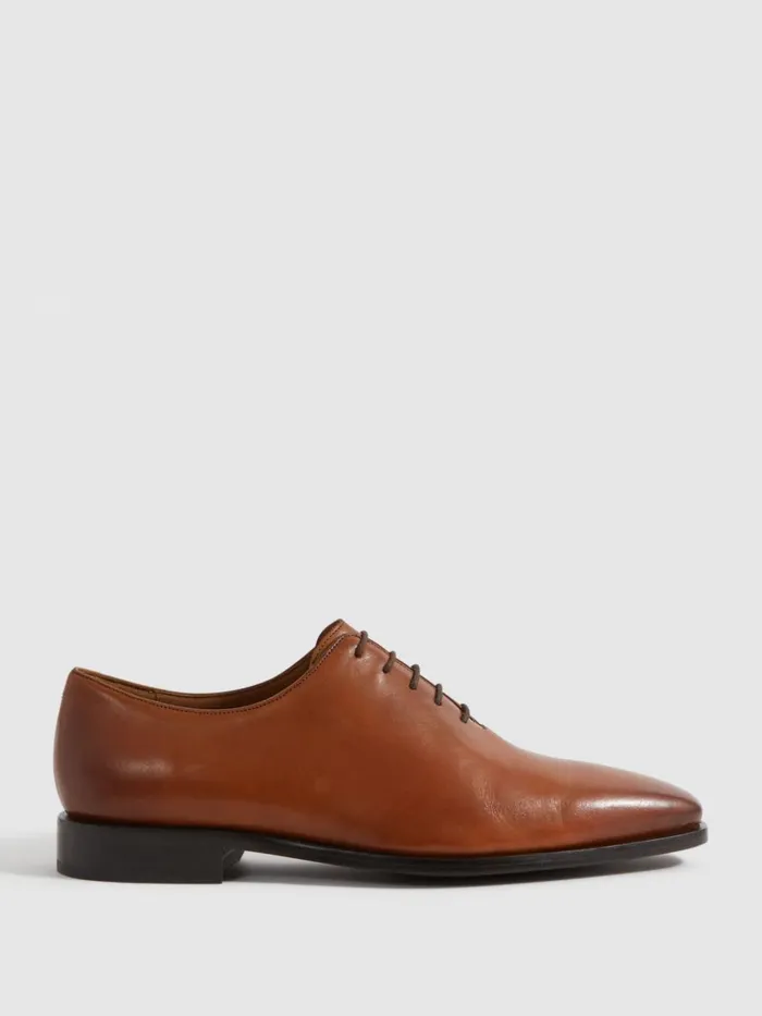 Men Reiss Formal Shoes Mead Leather LaceUp Shoes Light Tan