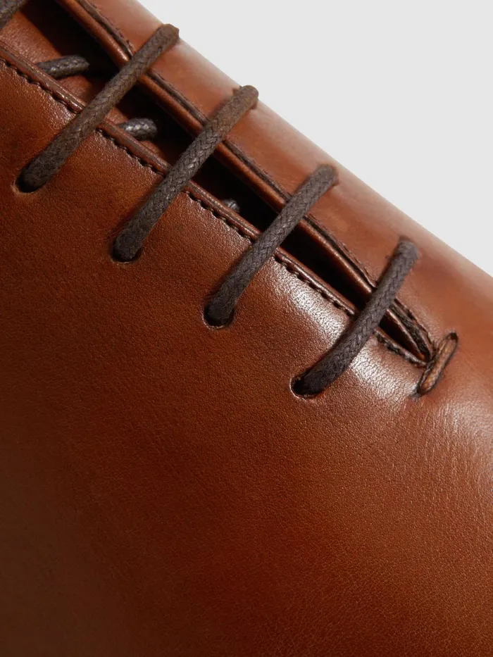 Men Reiss Formal Shoes Mead Leather LaceUp Shoes Light Tan