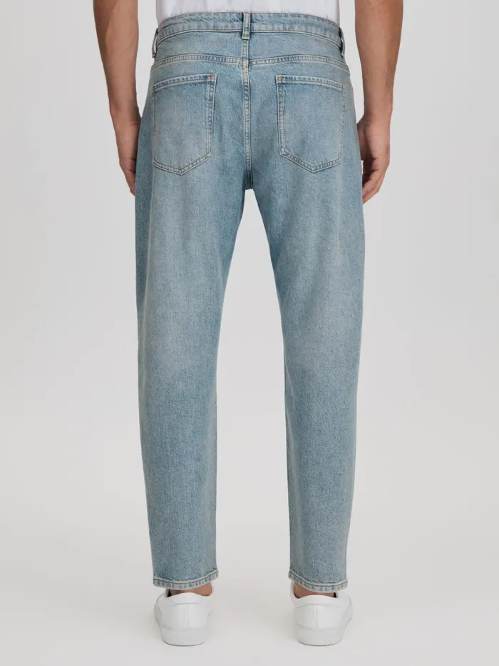 Men Reiss Jeans Ordu R Relaxed Tapered Jeans Light Blue