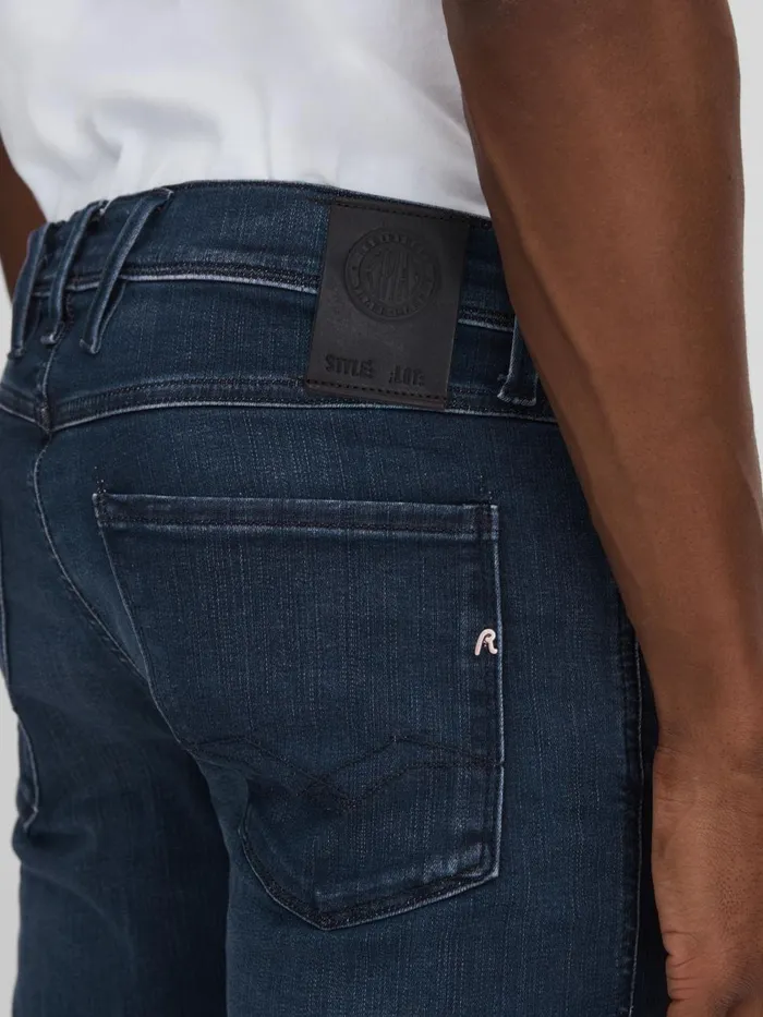Men Reiss Jeans Slim Fit Washed Jeans Dark Blue